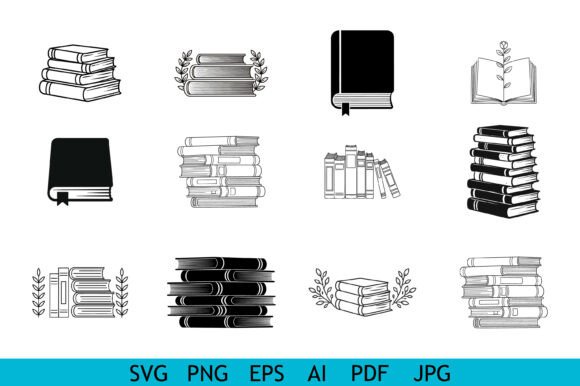 Books Stack Library Vector Icon: The Visual Language of Knowledge and Learning