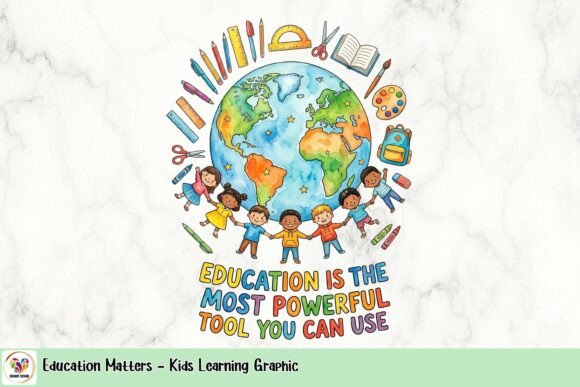 Education Matters Kids Learning Graphic