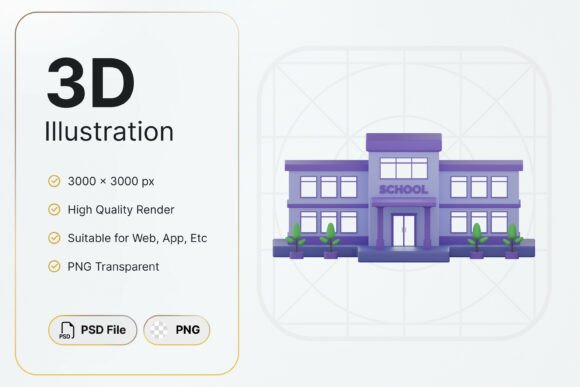 Elevating Educational Design with the School Learning Center Icon