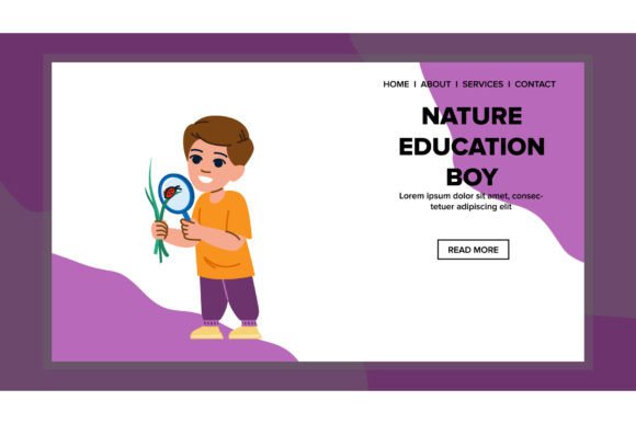 Environment Nature Education Boy Vector: Visualizing the Future of Green Learning