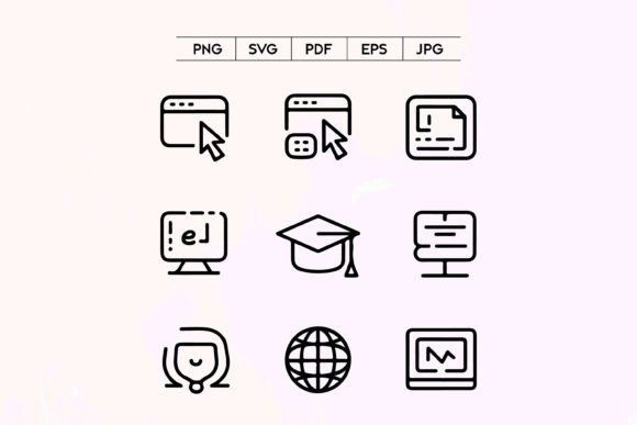 Essential E Learning Icon Set for Modern Design