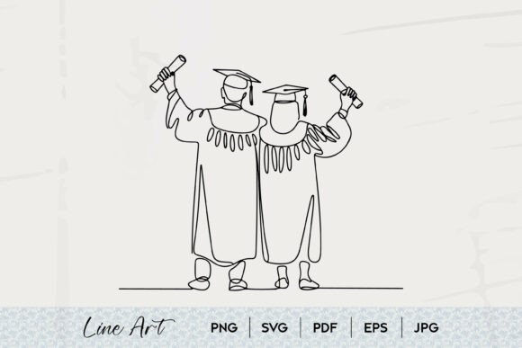 Graduation Line Art SVG: Versatile Designs for Every Creator