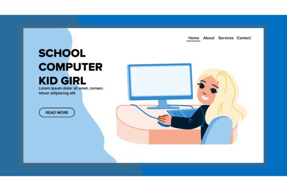 Integrating the Child School Computer Kid Girl Vector into Your Digital Workflow