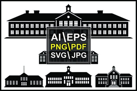 School Building Silhouettes: Design & Use