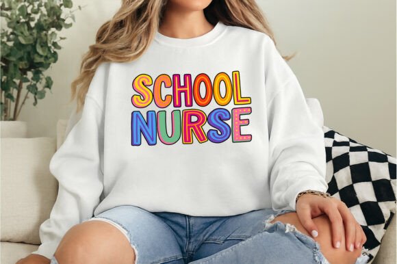 School Nurse PNG Typography Design