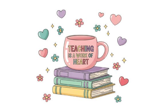 Teaching Work of Heart Cute Mug Design
