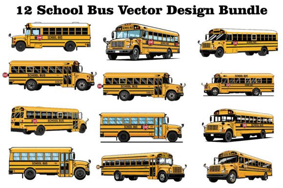 Unlocking Creative Potential with the School Bus Vector Design Bundle